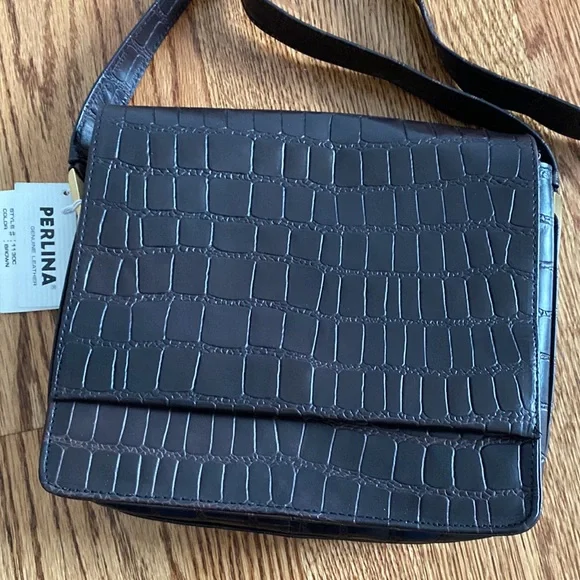 Vintage Perlina Brown Leather Pocketbook - Picture 2 of 8